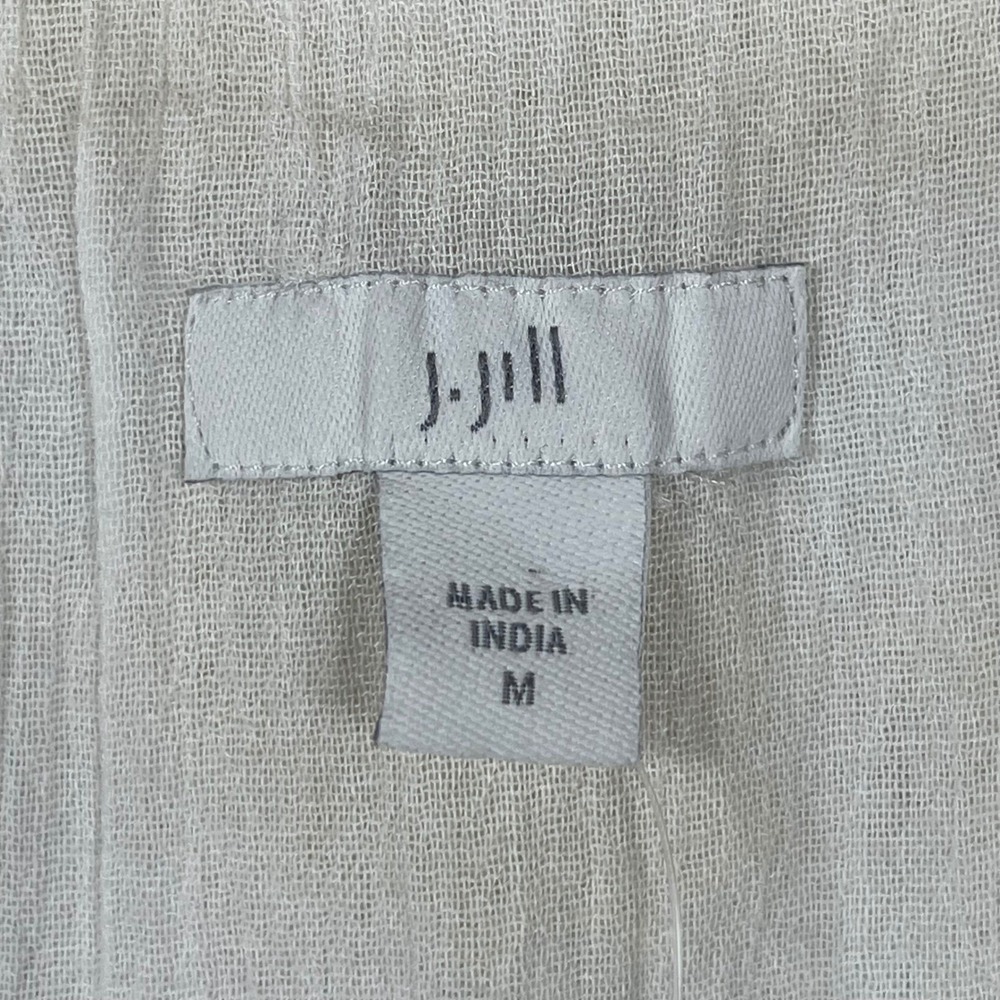 J. Jill Embroidered Maxi Dress Womens M Whitebarly Sleeveless Tiered Boho NWT - Picture 7 of 10